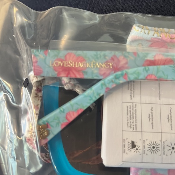 LoveShackFancy Sunglasses Nouvella Turquoise Waves main image 7